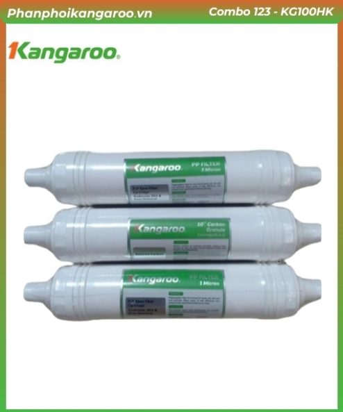 Combo 3 Lõi Lọc Nước 1, 2, 3 Kangaroo cho model KG100HK, KG100ES, KG100ES1, KG10A6S