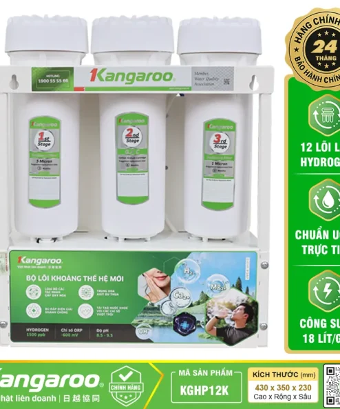 Máy lọc nước Kangaroo Hydrogen KGHP12K - 12 Lõi Mới 2025
